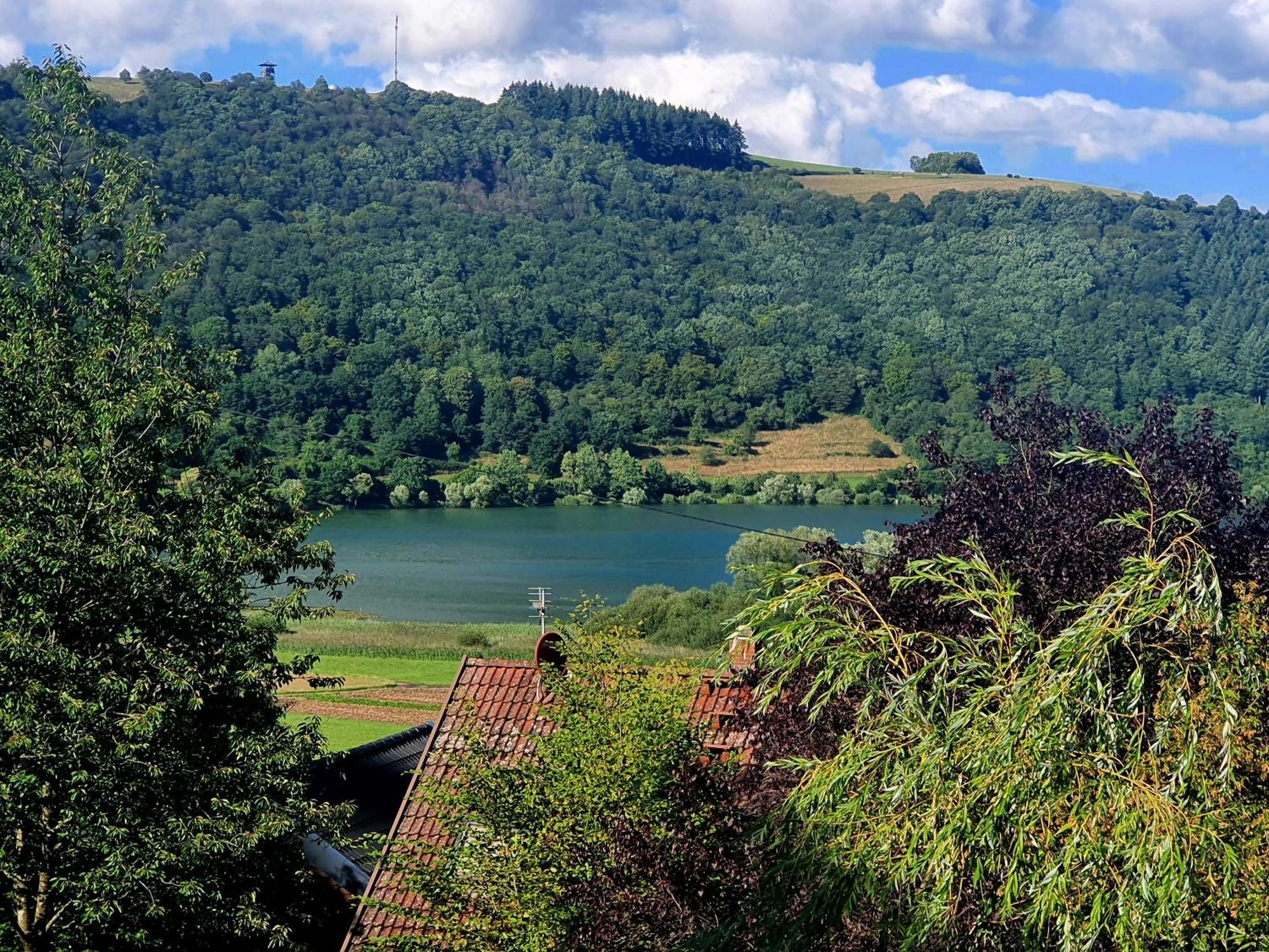 River Mosel Holiday Homes, Meerfeld Studio With A Lake View Eksteriør billede